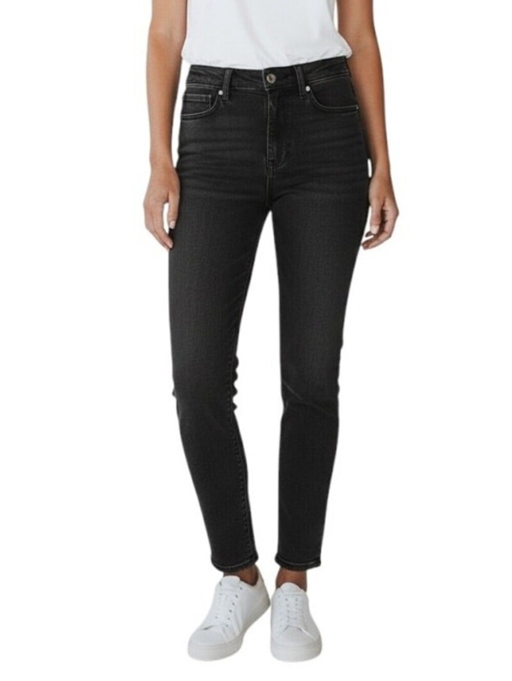 Madewell Women Roadtripper Skinny Jeans 25 Bennett Black High Rise Stretch G7392